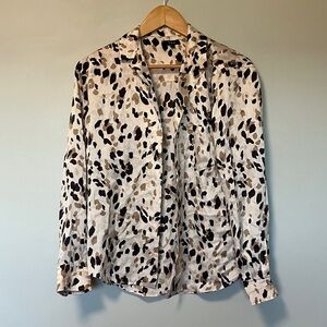 Rails 100% Silk Stylish Animal Print Women's Shirt